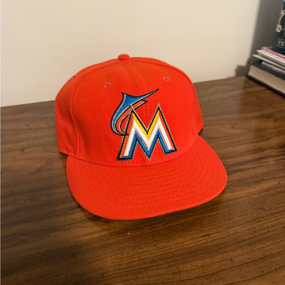 New Era Miami Marlins Orange Cap